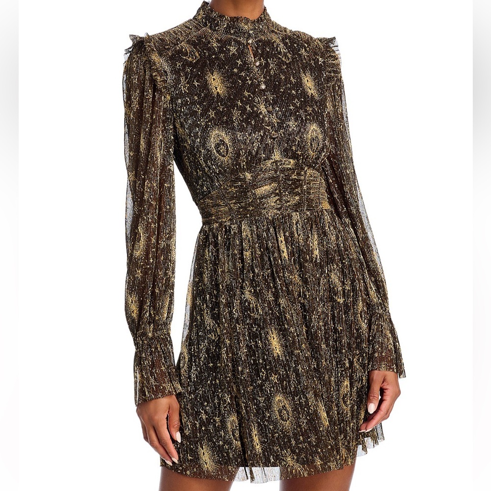 Wicked X Aqua Celestial gold/black dress - Picture 4 of 7